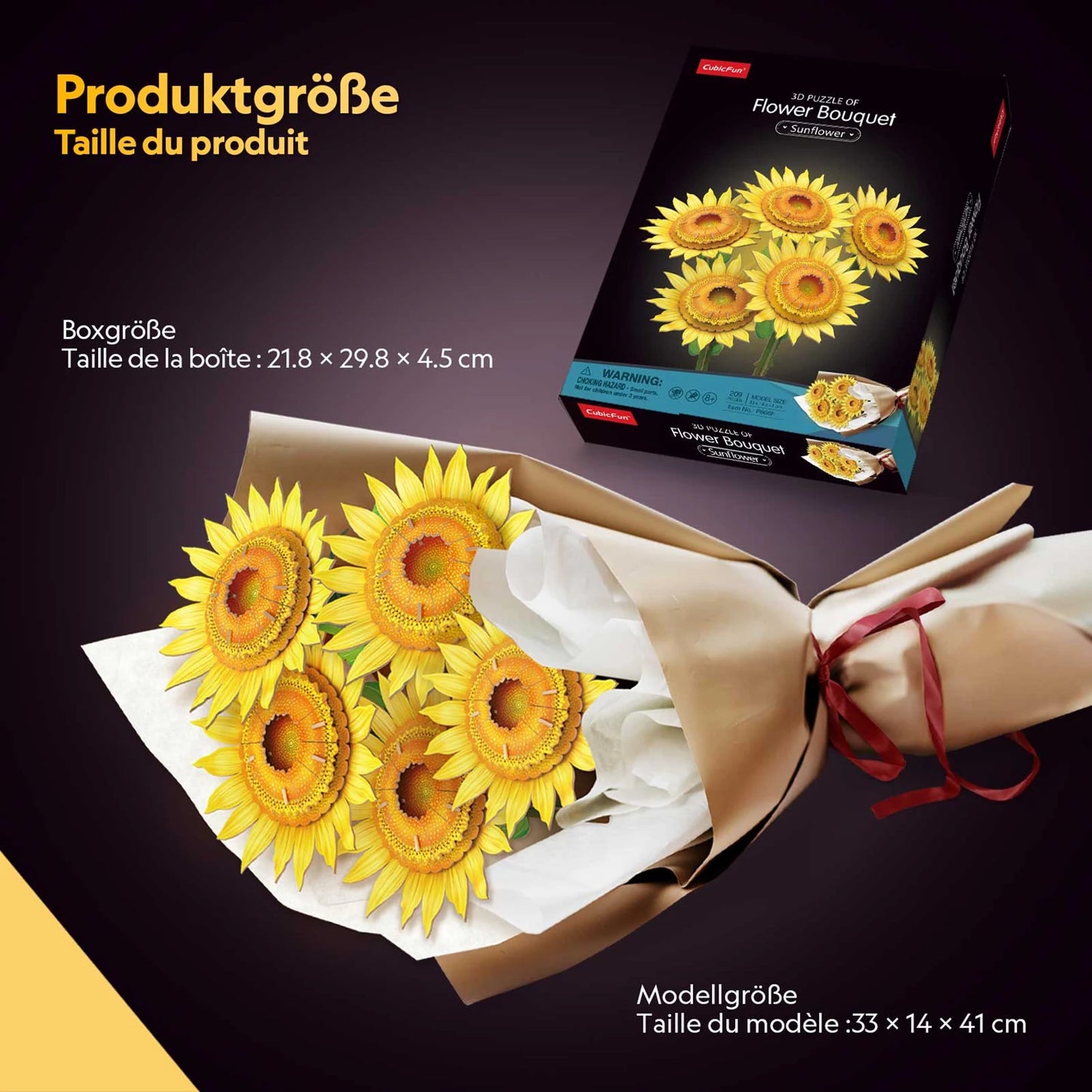 PUZZLE 3D BOUQUET DE TOURNESOLS 209 PIÈCES