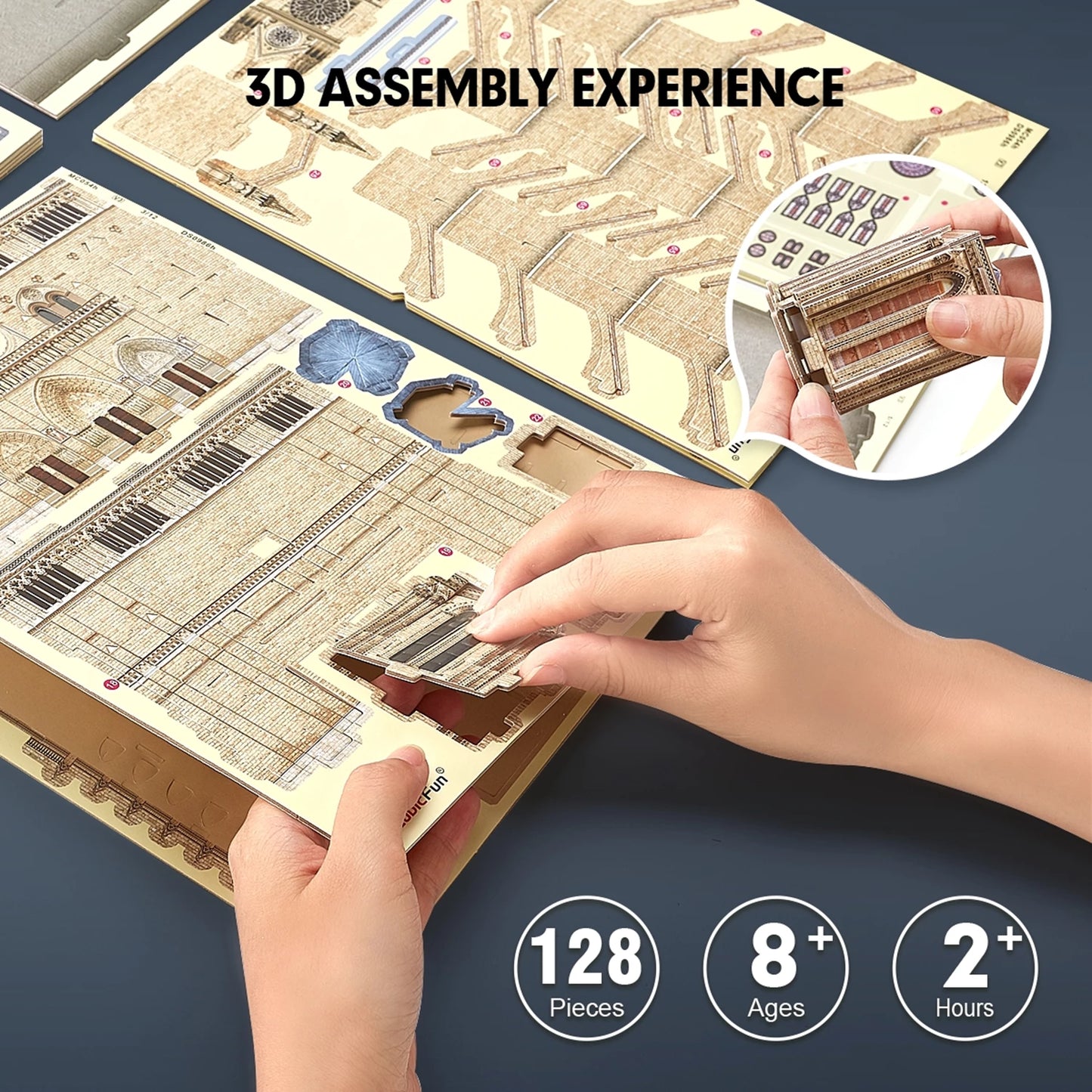 PUZZLE 3D NOTRE DAME DE PARIS 128 PIÈCES