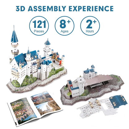 PUZZLE 3D CHÂTEAU DE NEUSCHWANSTEIN, 121 PIÈCES
