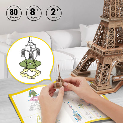PUZZLE 3D DE LA TOUR EIFFEL, 80 PIÈCES