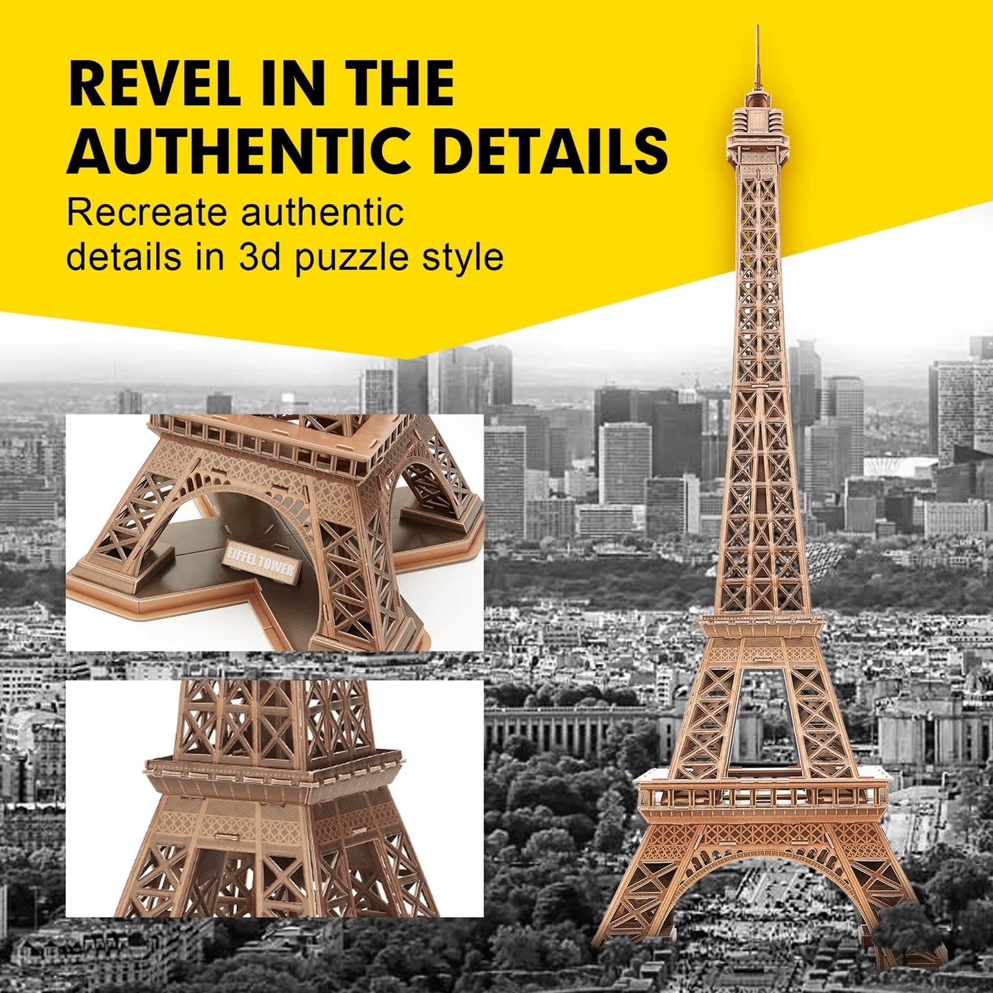 PUZZLE 3D DE LA TOUR EIFFEL, 80 PIÈCES