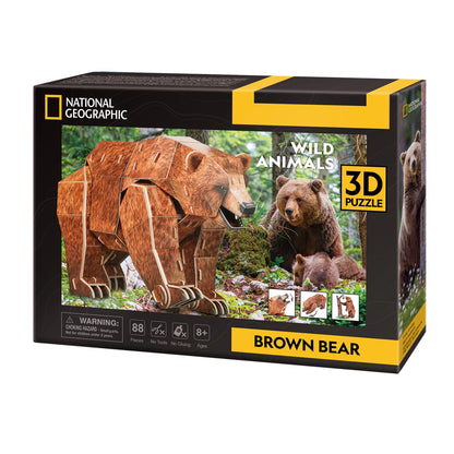 PUZZLE 3D OURS BRUN 88 PIÈCES