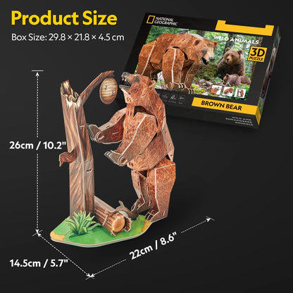 PUZZLE 3D OURS BRUN 88 PIÈCES