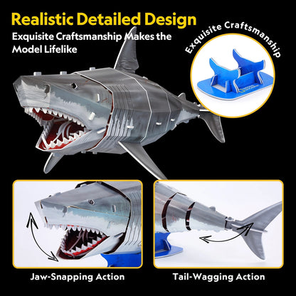 PUZZLE 3D GRAND REQUIN BLANC 72 PIÈCES