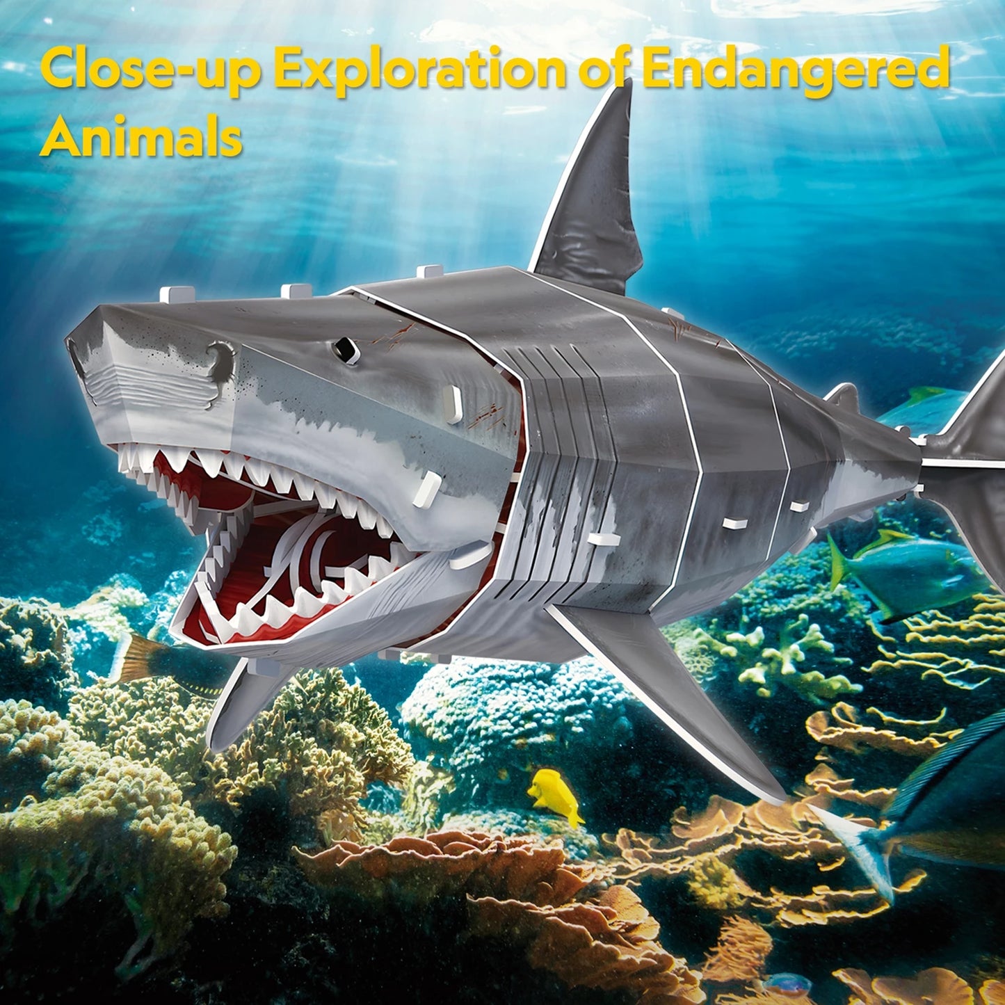 PUZZLE 3D GRAND REQUIN BLANC 72 PIÈCES