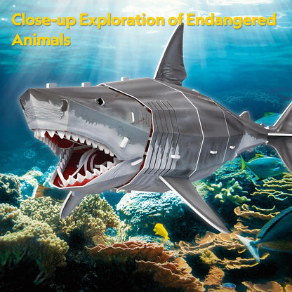 PUZZLE 3D GRAND REQUIN BLANC 72 PIÈCES