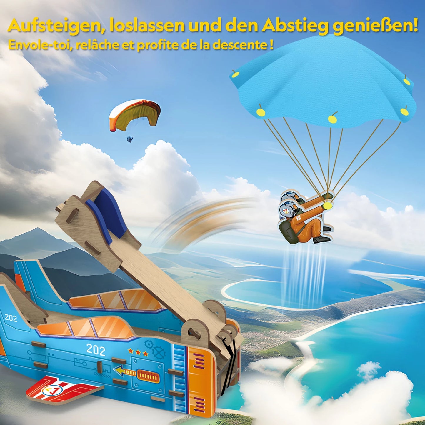 SCHLEUDER MIT FALLSCHIRM