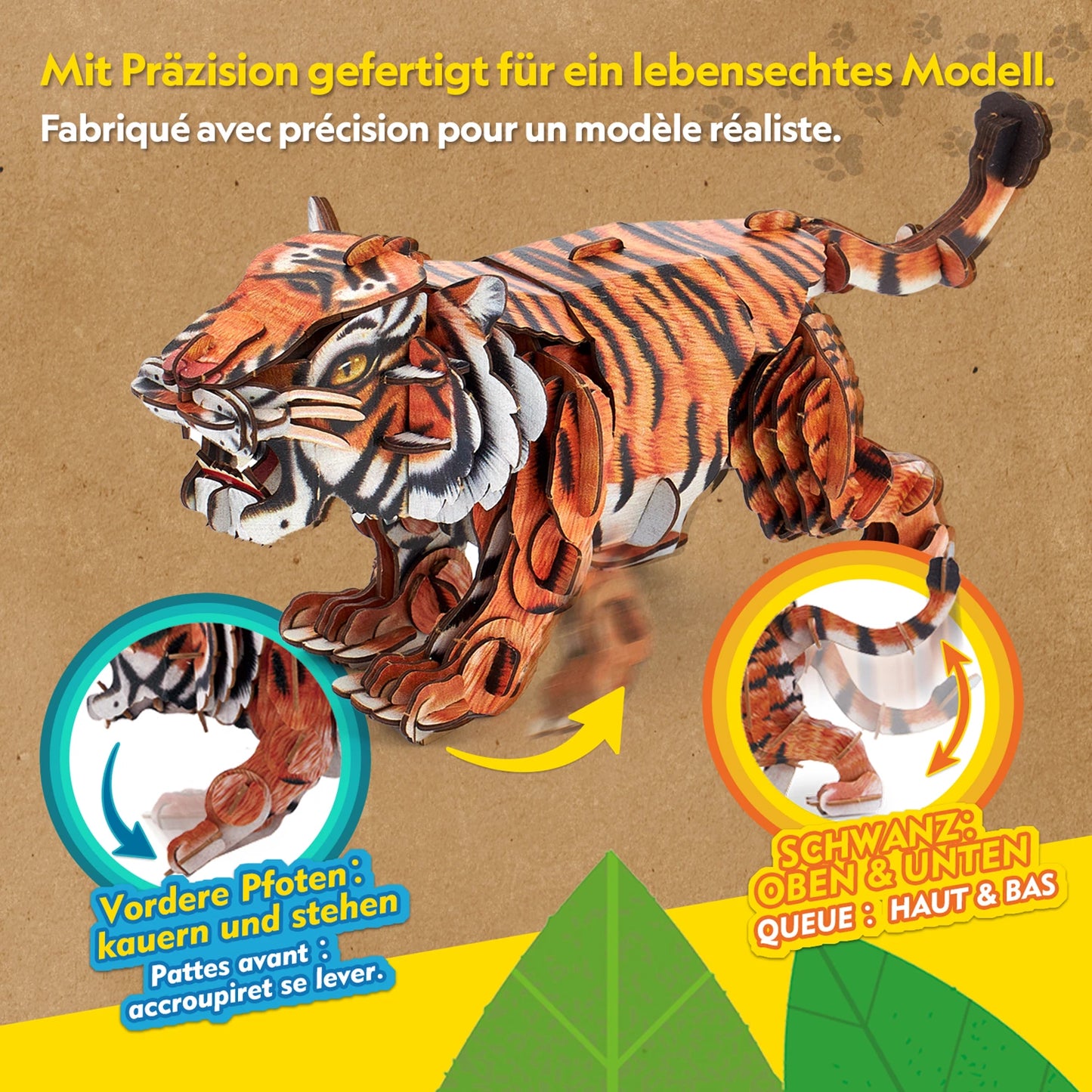 PUZZLE 3D TIGRE 87 PIÈCES