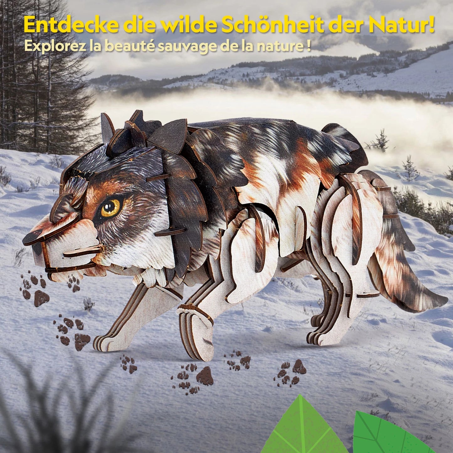 PUZZLE 3D LOUP 58 PIÈCES