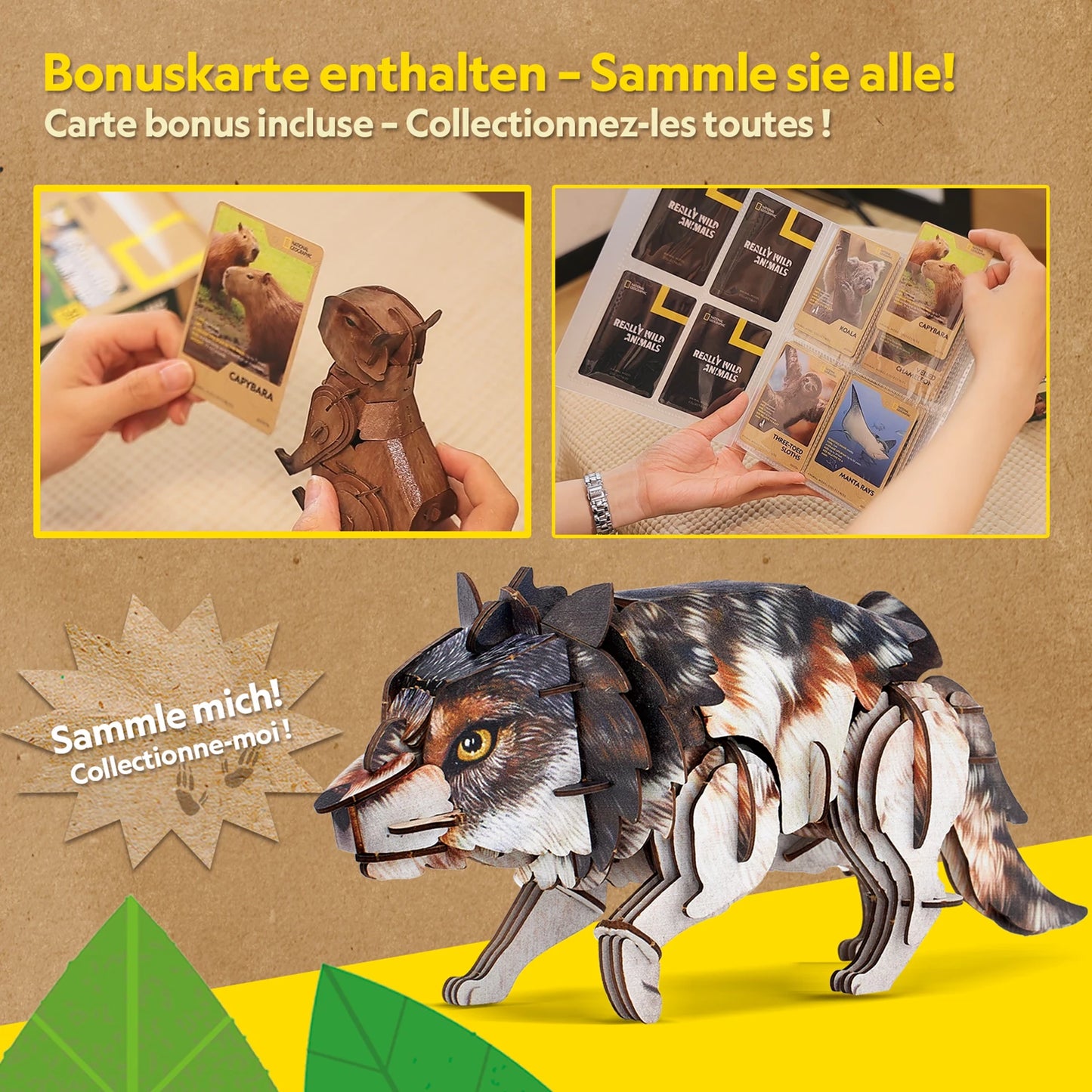 PUZZLE 3D LOUP 58 PIÈCES