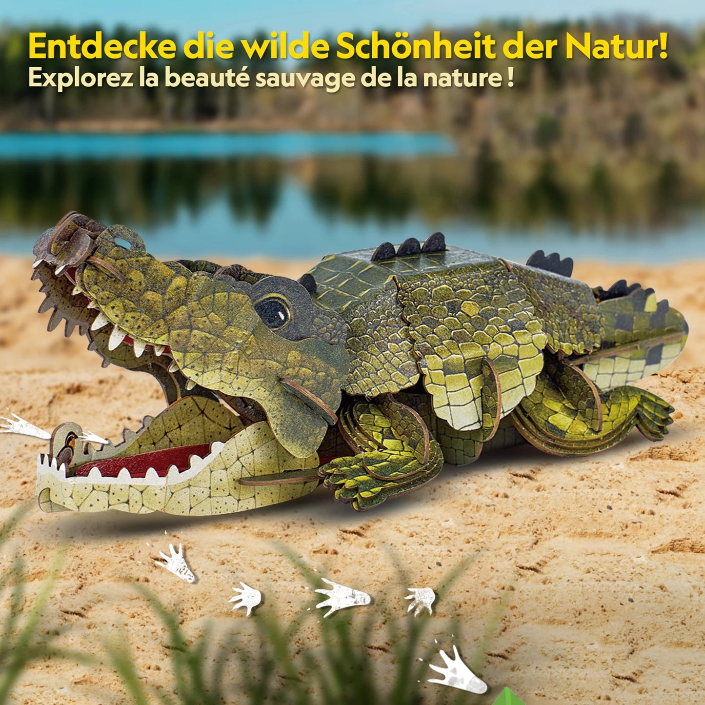 PUZZLE 3D CROCODILE, 54 PIÈCES