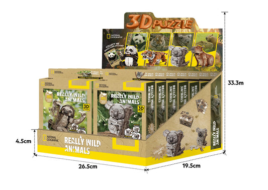 MOSTRA PUZZLE 3D - ANIMALI SELVATICI 4X3 ASS