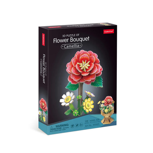 PUZZLE 3D VASO DI FIORI CAMELIA 109 PEZZI
