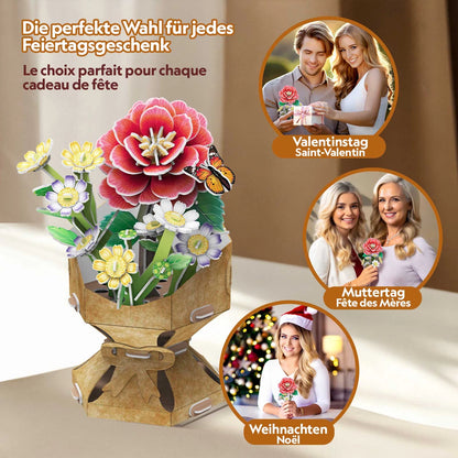 PUZZLE 3D VASE DE FLEURS CAMÉLIA 109 PIÈCES