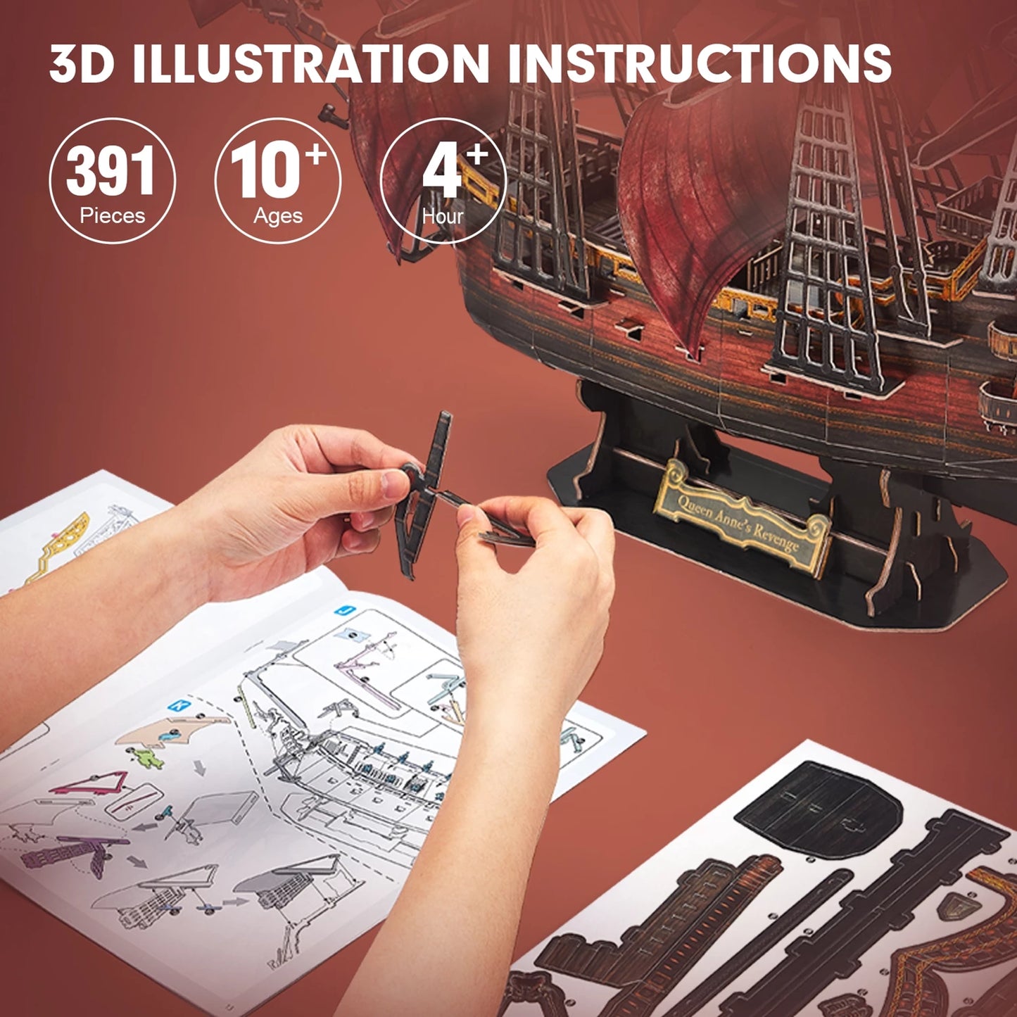 PUZZLE 3D LE REVANCHE DE LA REINE ANNE 391 PIÈCES
