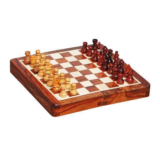 SET DI SCACCHI IN LEGNO, 18 CM, MAGNETICO (D)