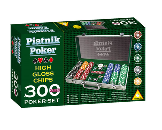 PIATNIK POKER 300 CHIP SET - 14G LUCIDO