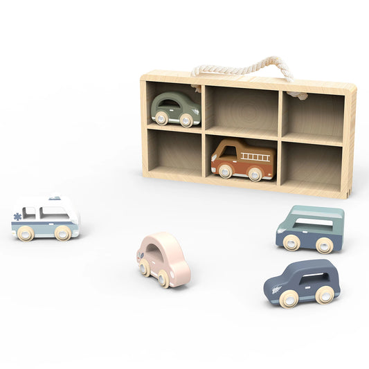 HOLZAUTO-SET, 6-TEILIG