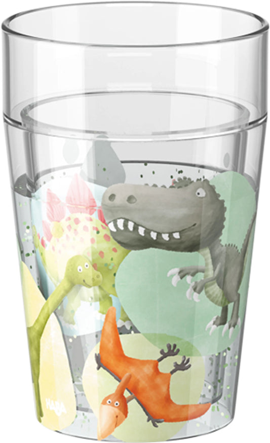 DINOSAURIER IN GLITZERTASSE