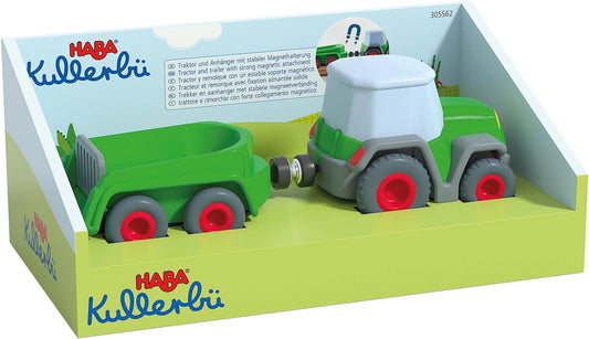 HABA CARS – TRAKTOR MIT ANHÄNGER