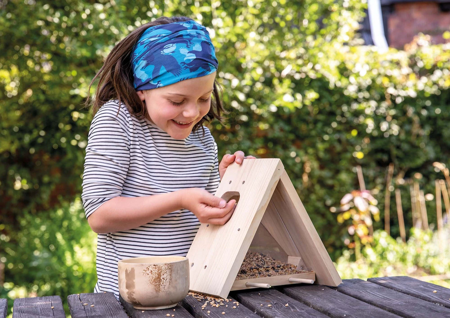 KIT MANGIATOIA PER UCCELLI TERRA KIDS
