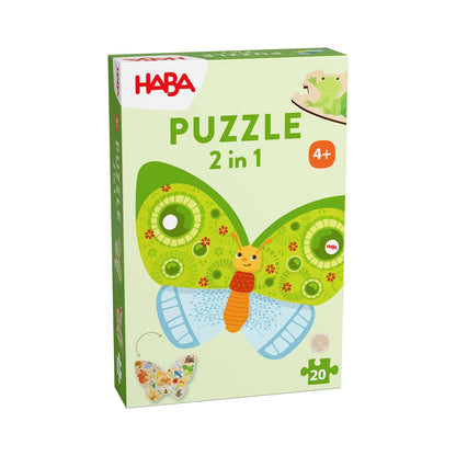 PUZZLE PAPILLON 2 EN 1, 20 PIÈCES