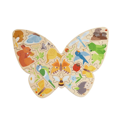 PUZZLE PAPILLON 2 EN 1, 20 PIÈCES