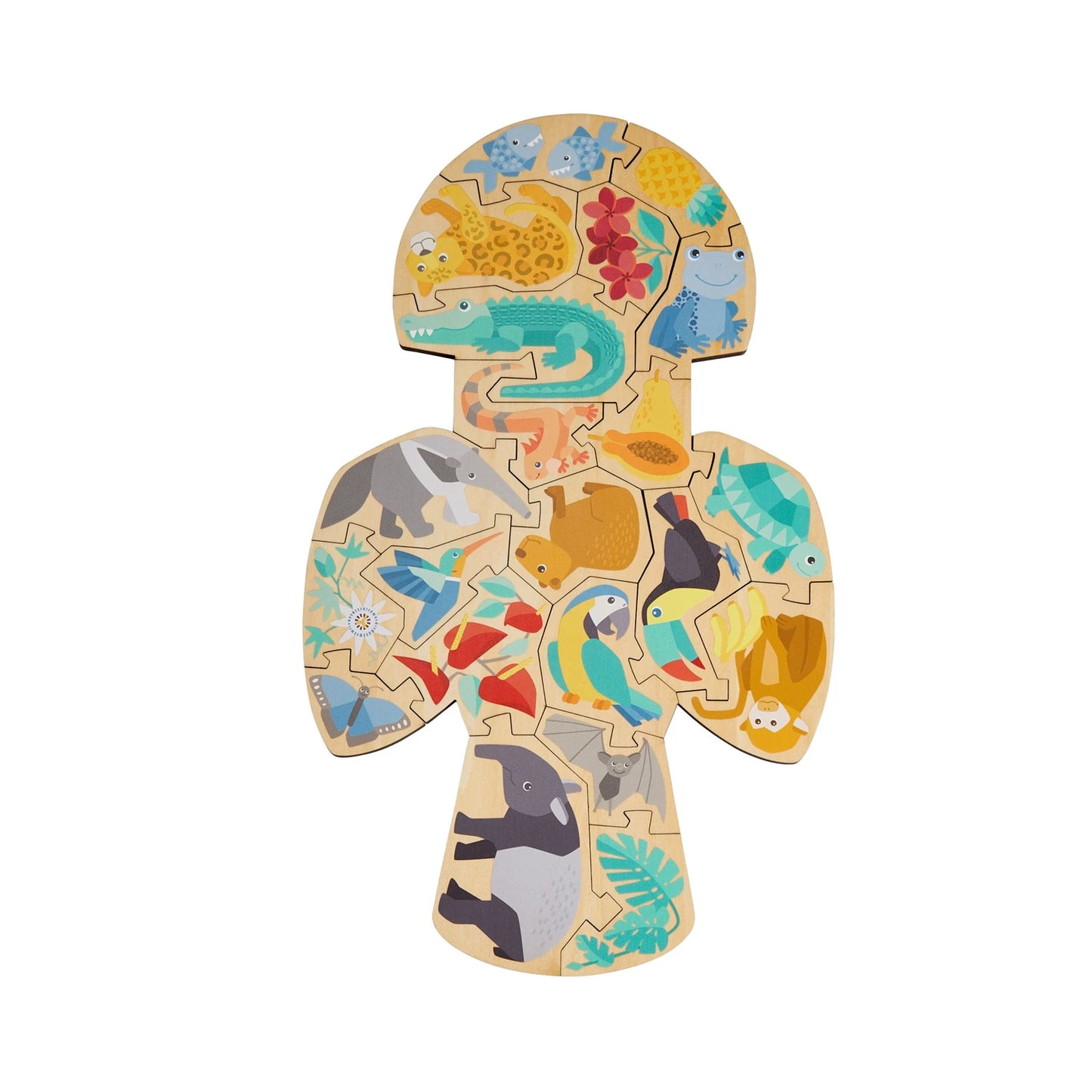 PUZZLE PAPAGEI 2 IN 1, 21 TEILE