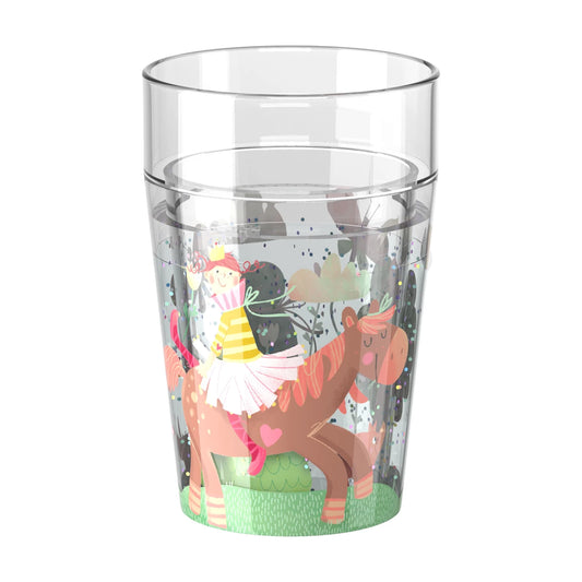 GLITZERTAŞSE PRINZESSIN UND PFERD