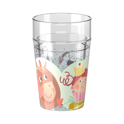 GLITZERTASSE PRINZESSIN UND PFERD