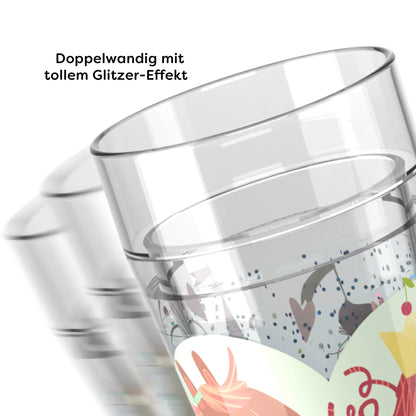 GLITZERTASSE PRINZESSIN UND PFERD