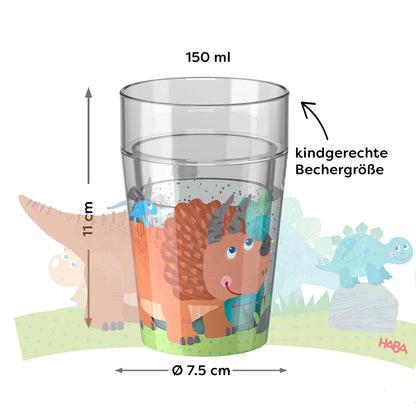 GLITZERTASSE DINO