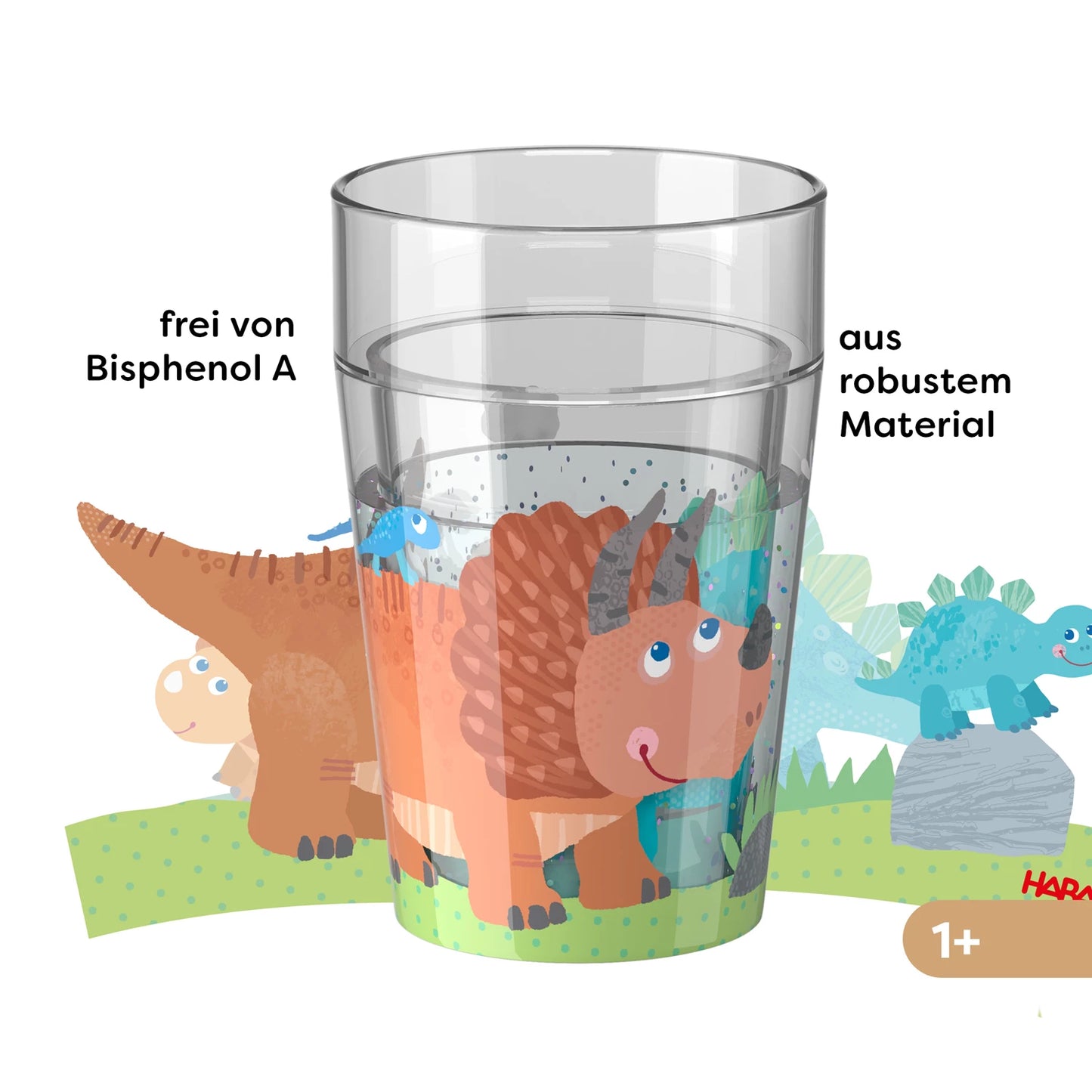 GLITZERTASSE DINO