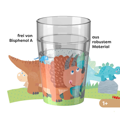 GLITZERTASSE DINO