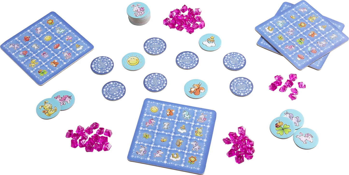 EINHORN GLITZER GLÜCK FUNKELN BINGO