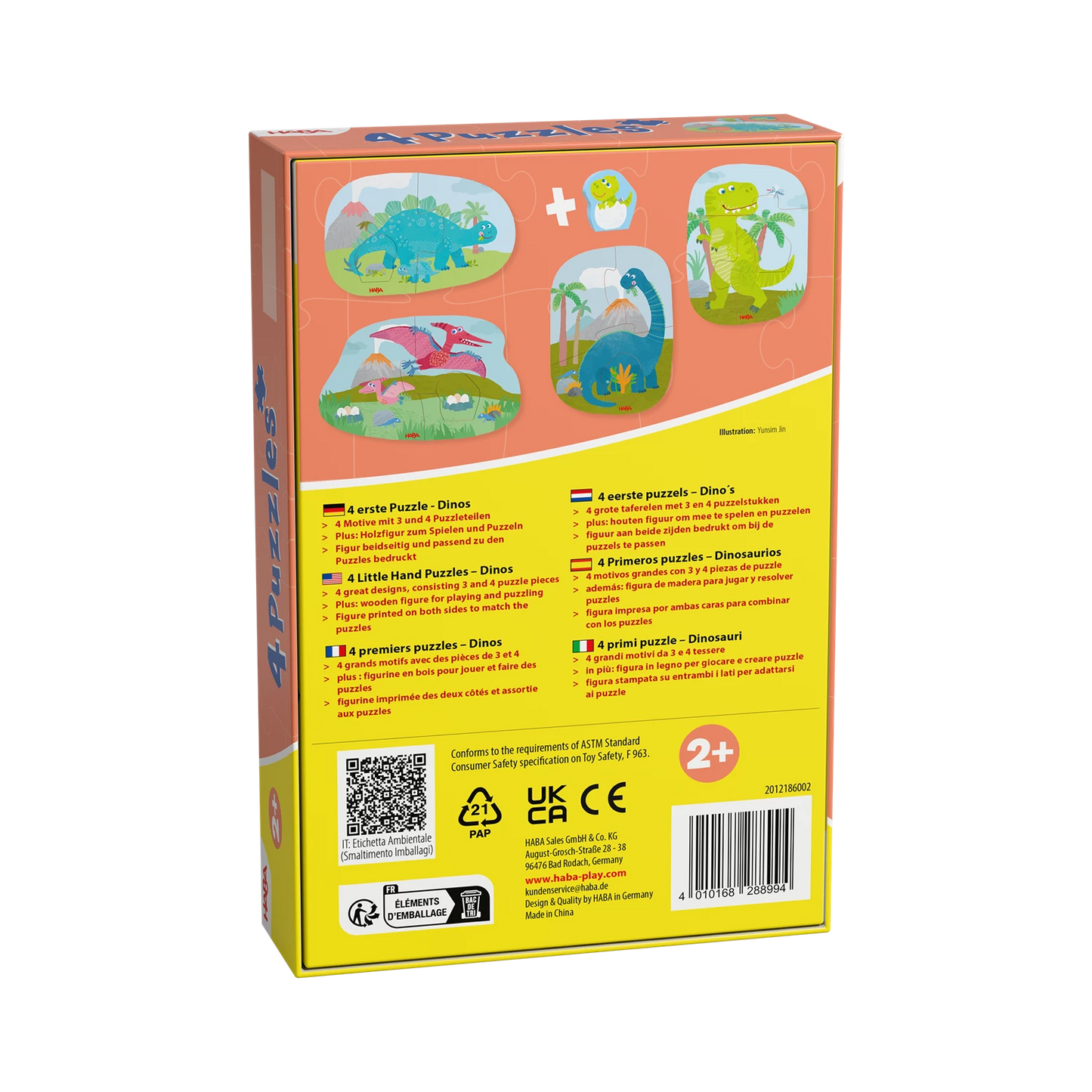ERSTE 4 PUZZLES - DINOSAURIER