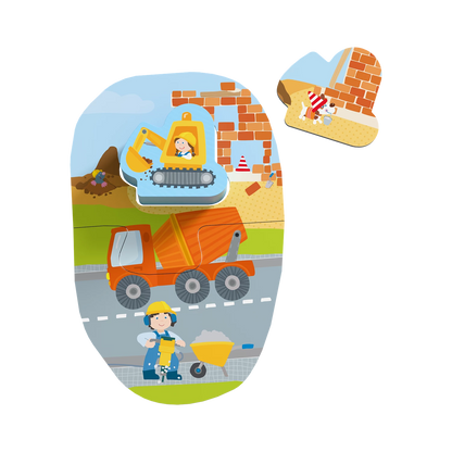 4 PREMIERS PUZZLES - CHANTIER DE CONSTRUCTION