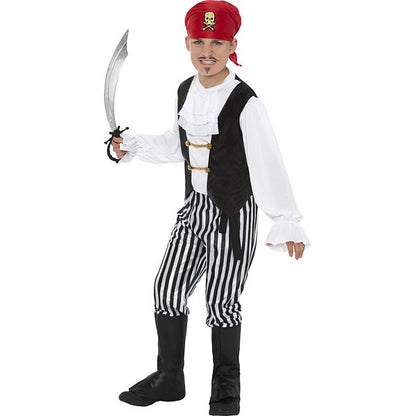 COSTUME DA PIRATA NERO/BIANCO TAGLIA L 🔶