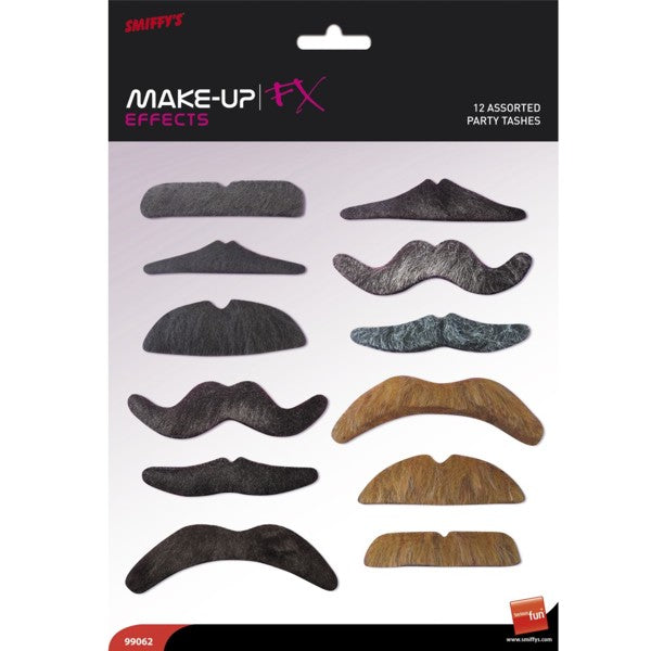 SET FÊTE MOUSTACHES 12 PIÈCES 🔶