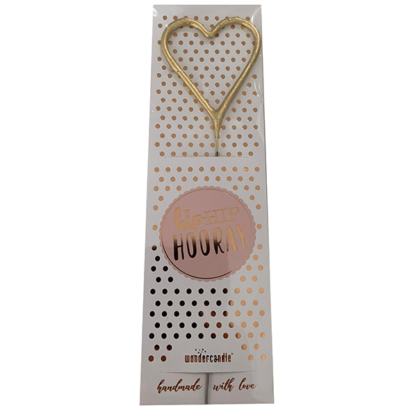 WONDERCANDLE HIP HIP HOURRA CŒUR D'OR 🔶