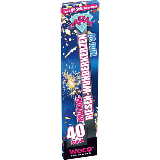 40 CANDELE GIGANTI BRILLANTI 30 CM 🔶