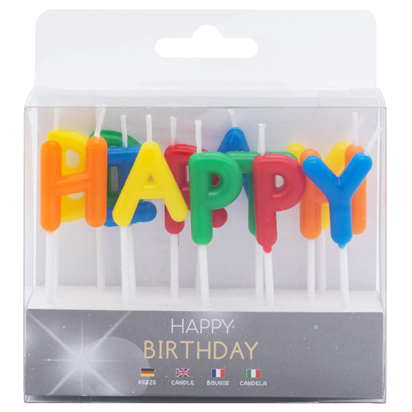 SET DE BOUGIES « JOYEUX ANNIVERSAIRE » COLORÉES 🔶