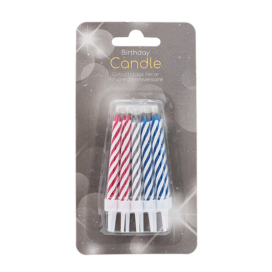 10 CANDELE ASSORTITE CON PORTACANDELE 🔶