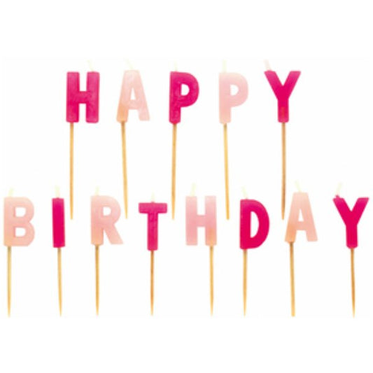 SET DI CANDELE ROSA DI BUON COMPLEANNO 🔶