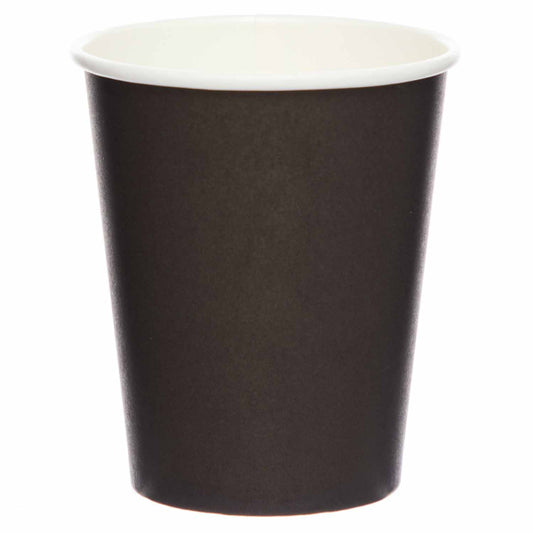 8 PAPPBECHER 250 ML SCHWARZ 🔶