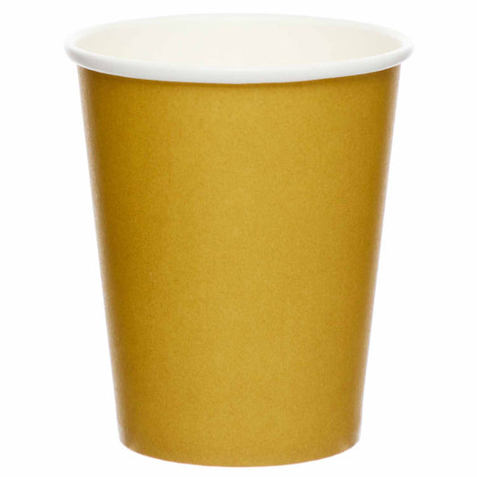 8 PAPPBECHER À 250 ML, GOLD 🔶