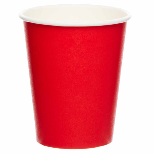 8 PAPPBECHER 250 ML ROT 🔶