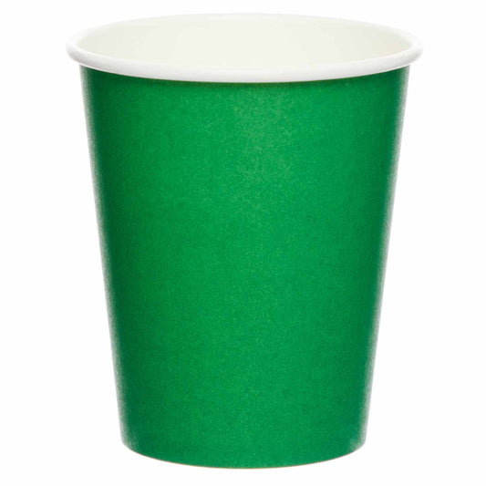 8 GRÜNE PAPPBECHER À 250 ML 🔶