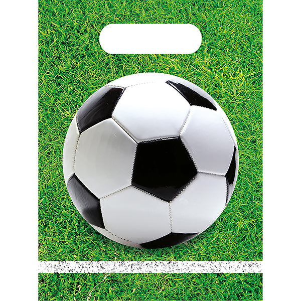 6 FUSSBALLFÖRMIGE PARTY-TASCHEN 🔶