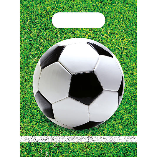 6 FUSSBALLFÖRMIGE PARTY-TASCHEN 🔶